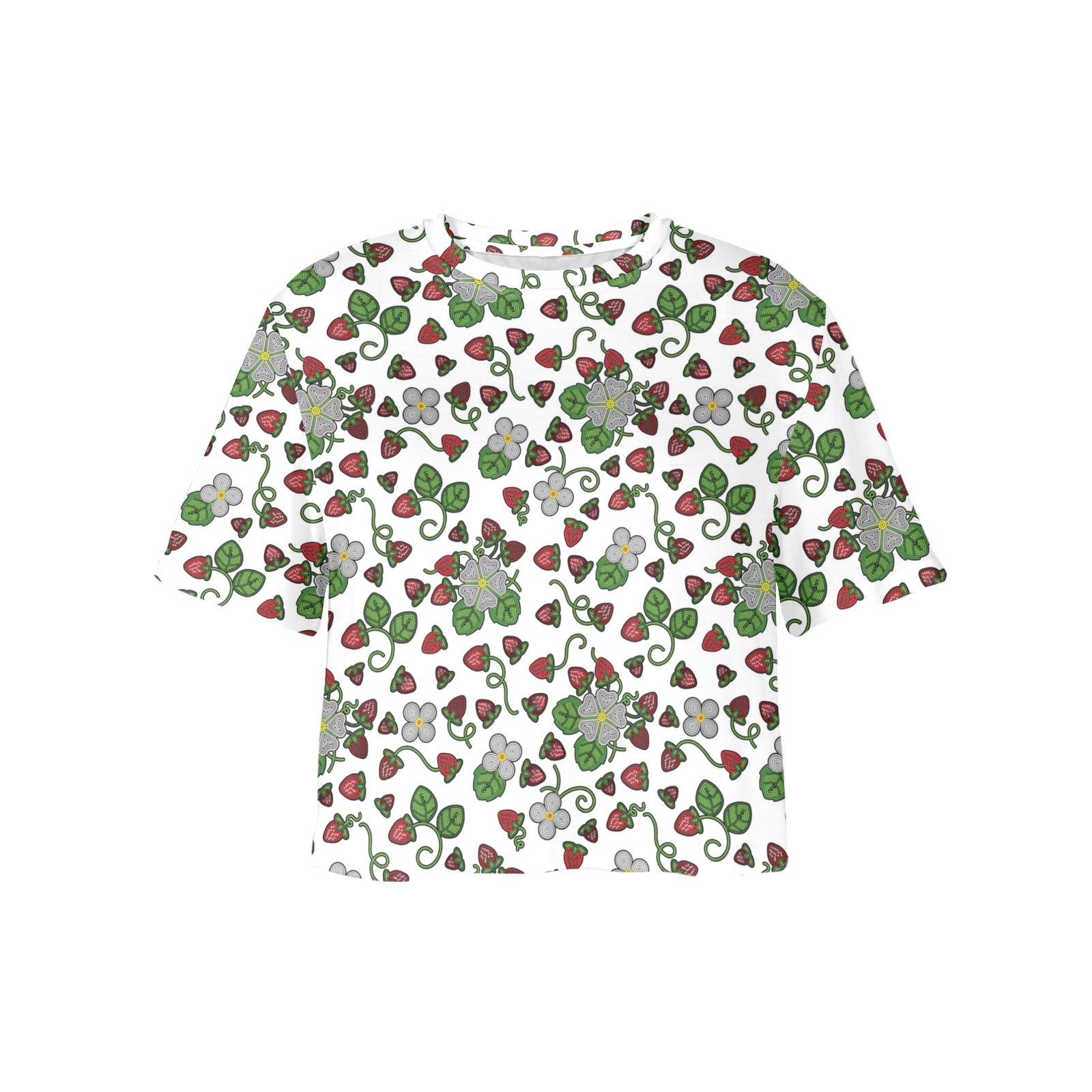 Strawberry Dreams White Women's Cropped T-shirt