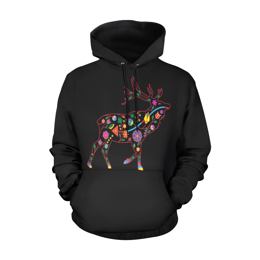 Floral Elk Hoodie for Men (USA Size)