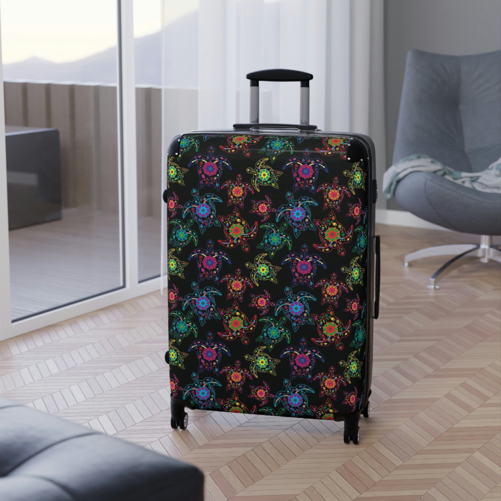 Floral Turtles Suitcases