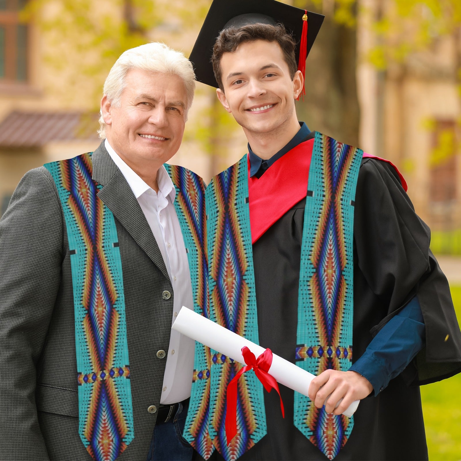 Diamond in the Bluff Turquoise Graduation Stole