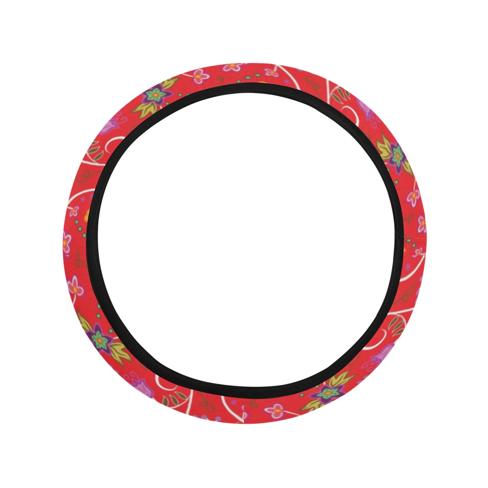 Fresh Fleur Fire Steering Wheel Cover with Elastic Edge