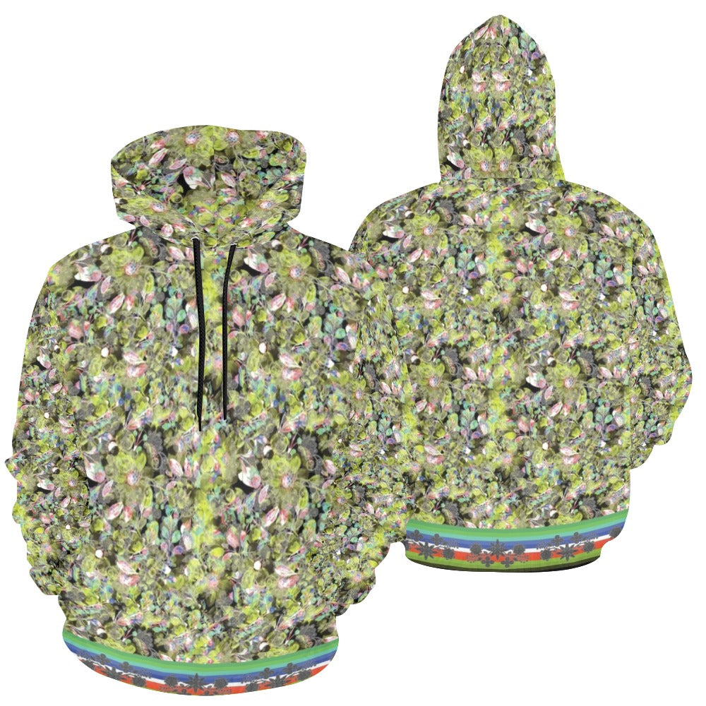 Culture in Nature Green Leaf Hoodie for Women (USA Size)