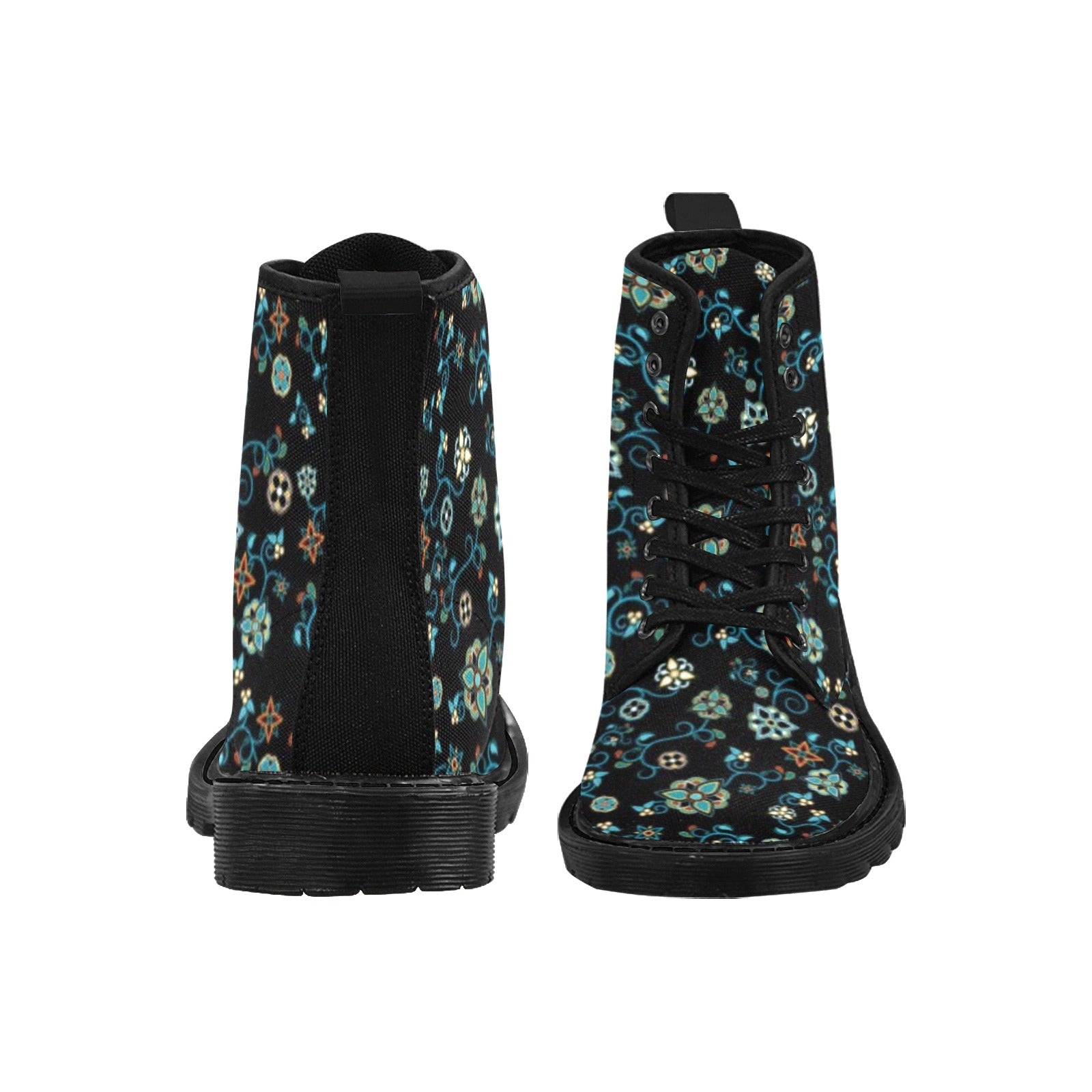Ocean Bloom Boots for Women (Black)