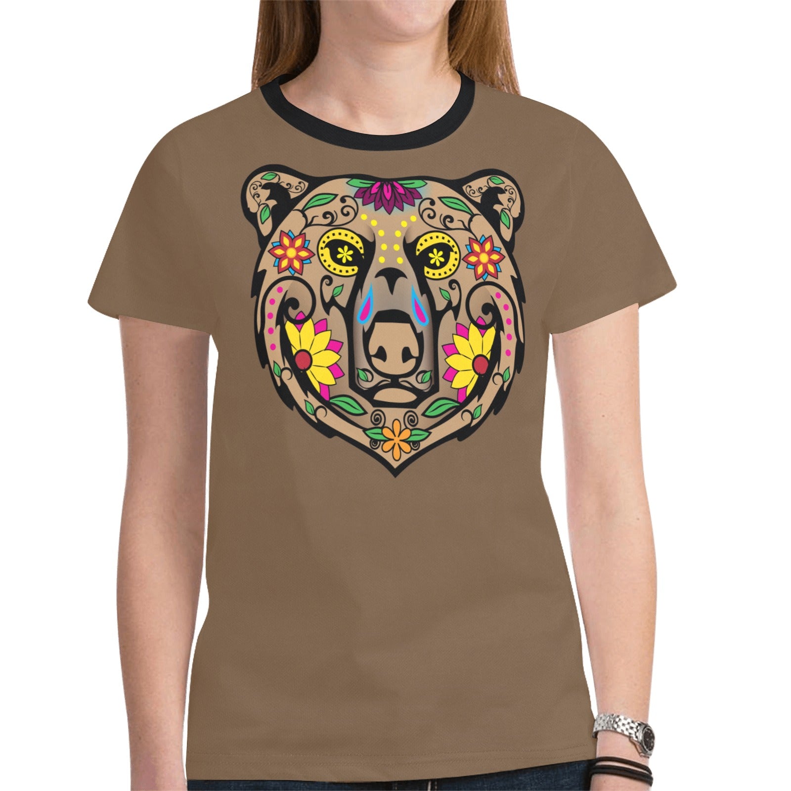 Bear Spirit Guide (Dark Brown) T-shirt for Women