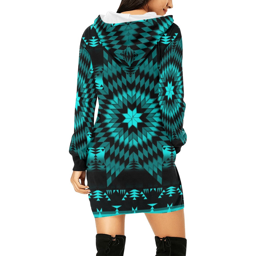 Black Sky Star Hoodie Dress