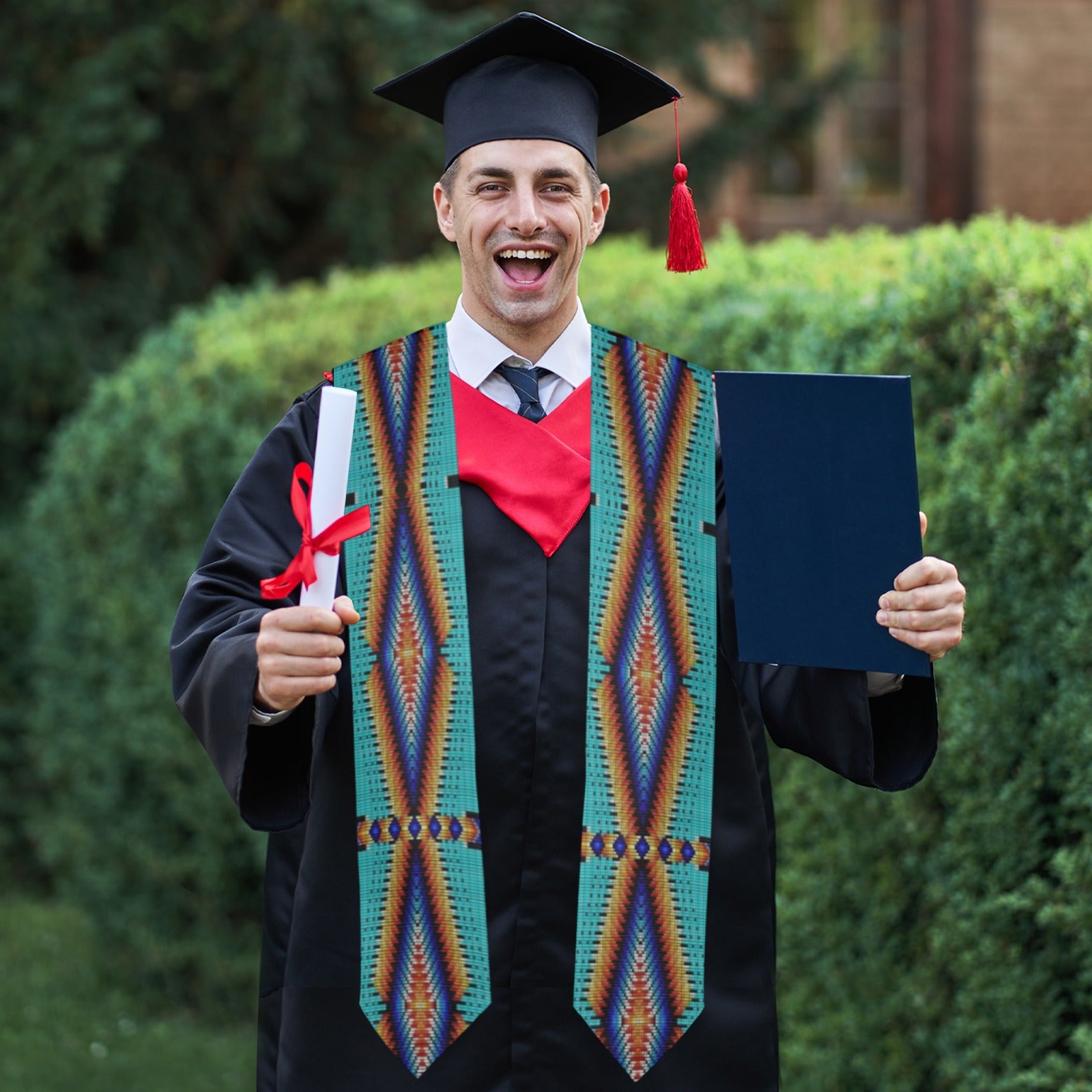 Diamond in the Bluff Turquoise Graduation Stole