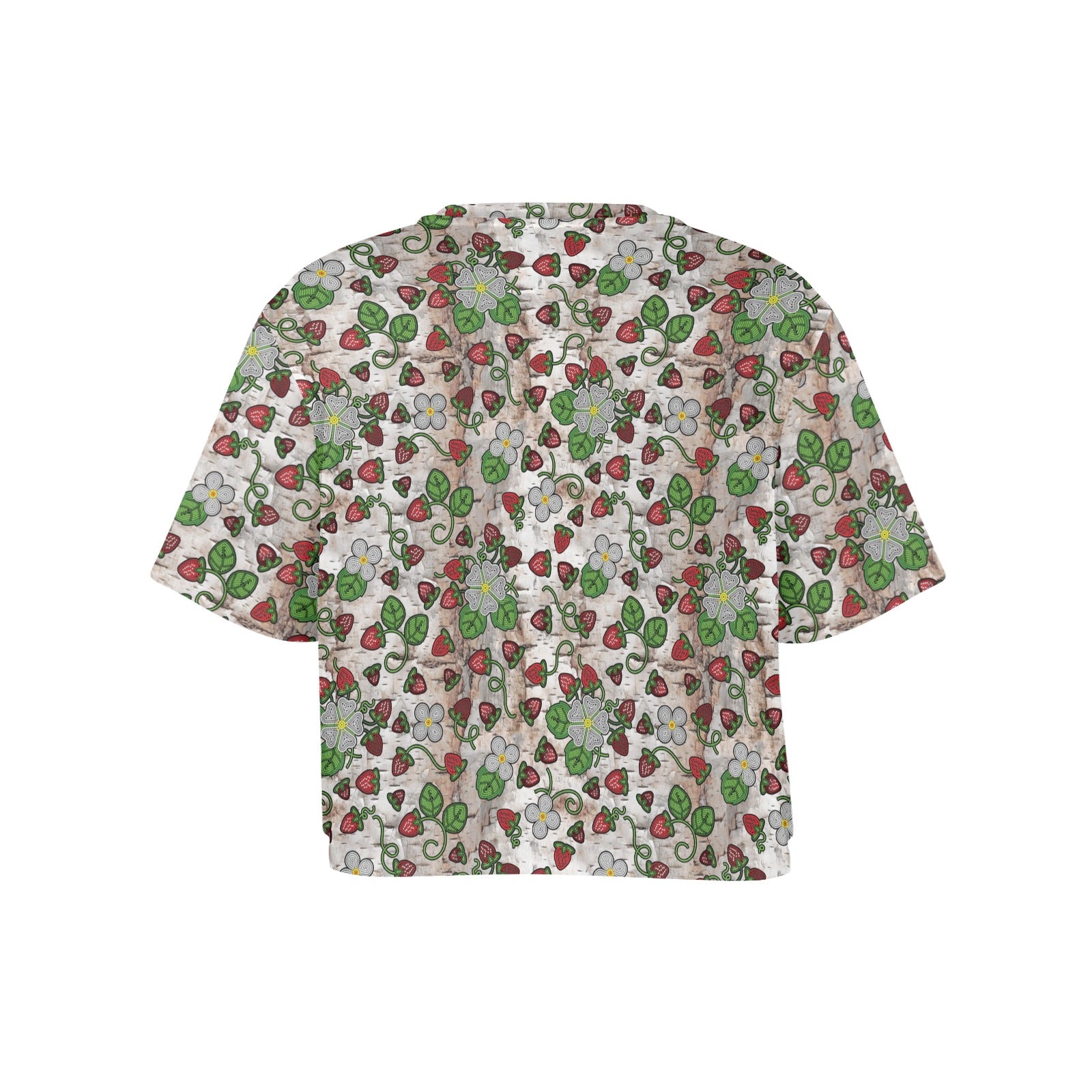 Strawberry Dreams Br Bark Women's Cropped T-shirt