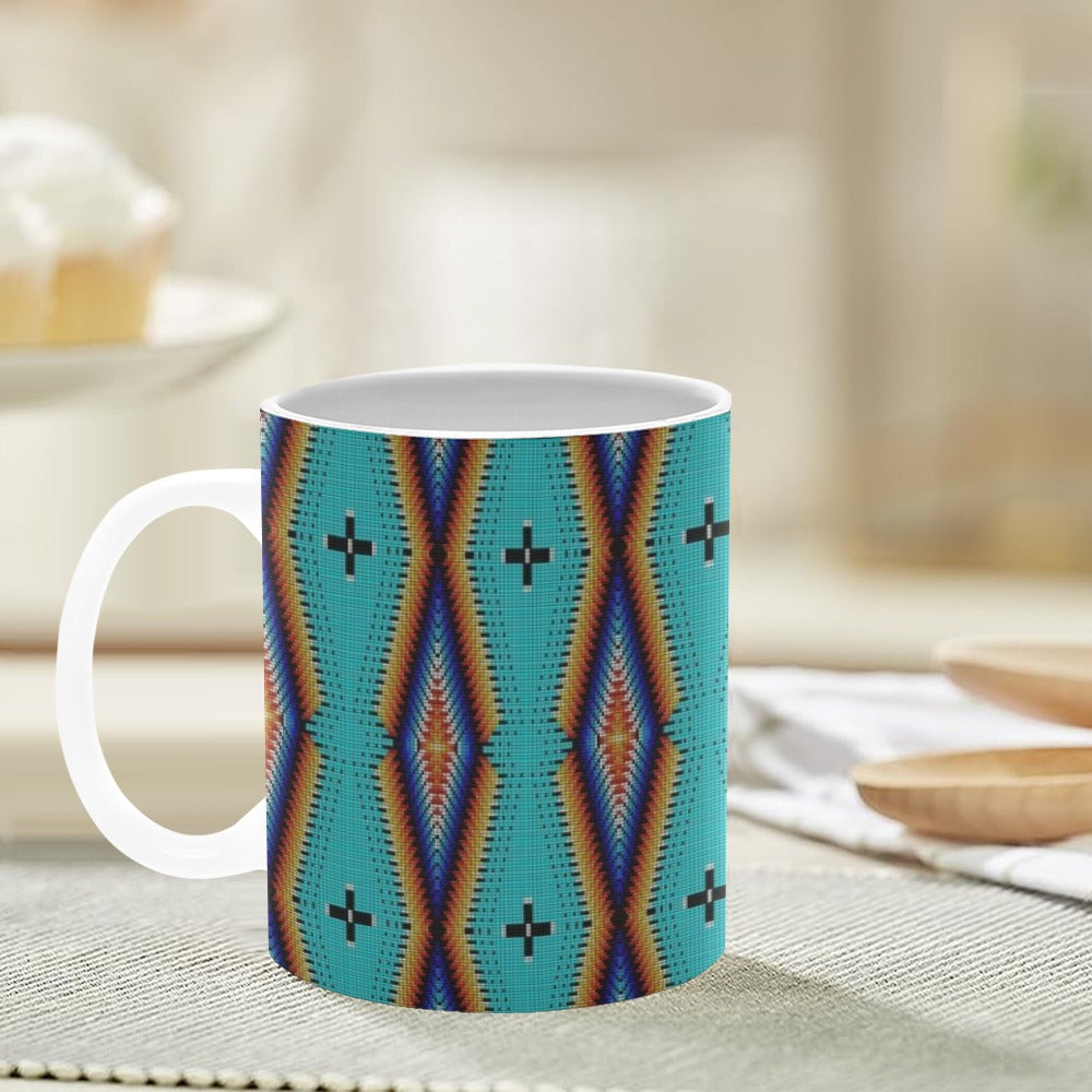 Diamond in the Bluff Turquoise White Mug(11OZ)