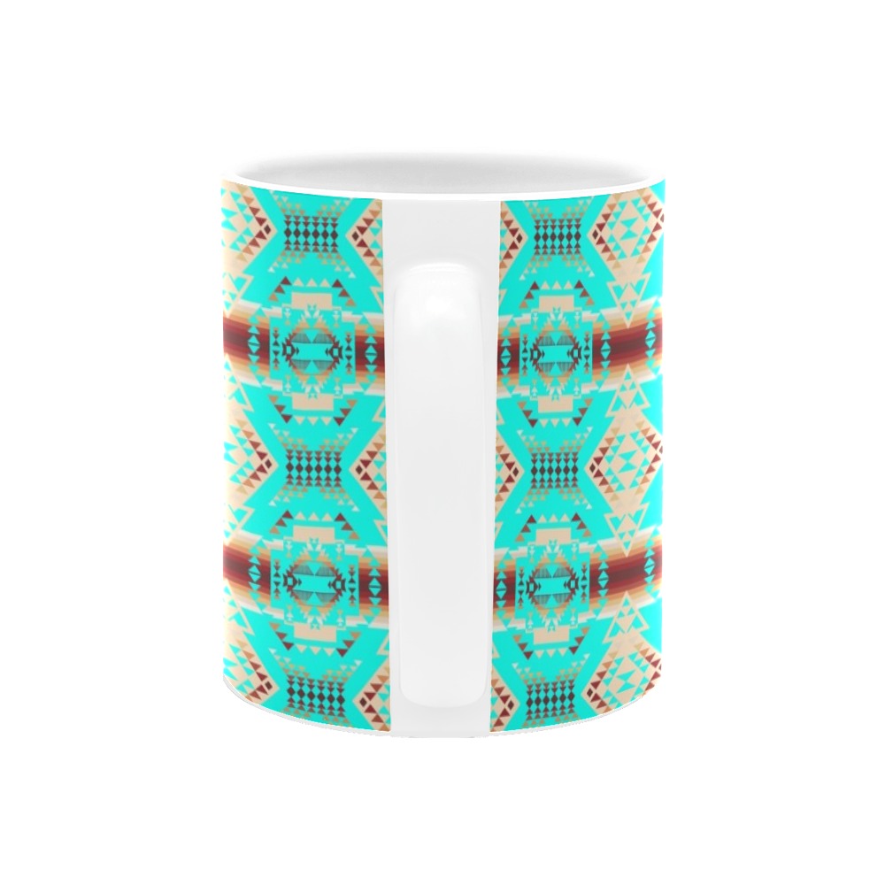 Gathering Earth Turquoise White Mug(11OZ)