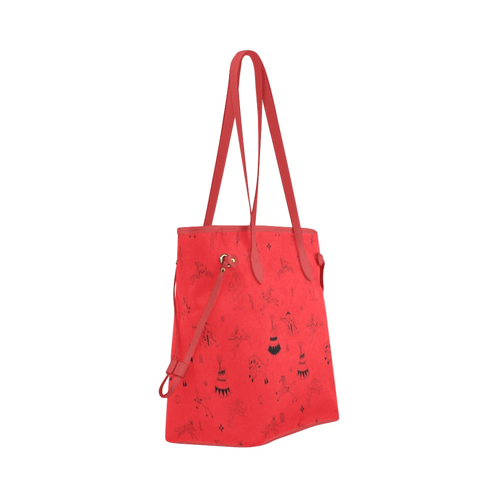 Ledger Dabbles Red Clover Canvas Tote Bag