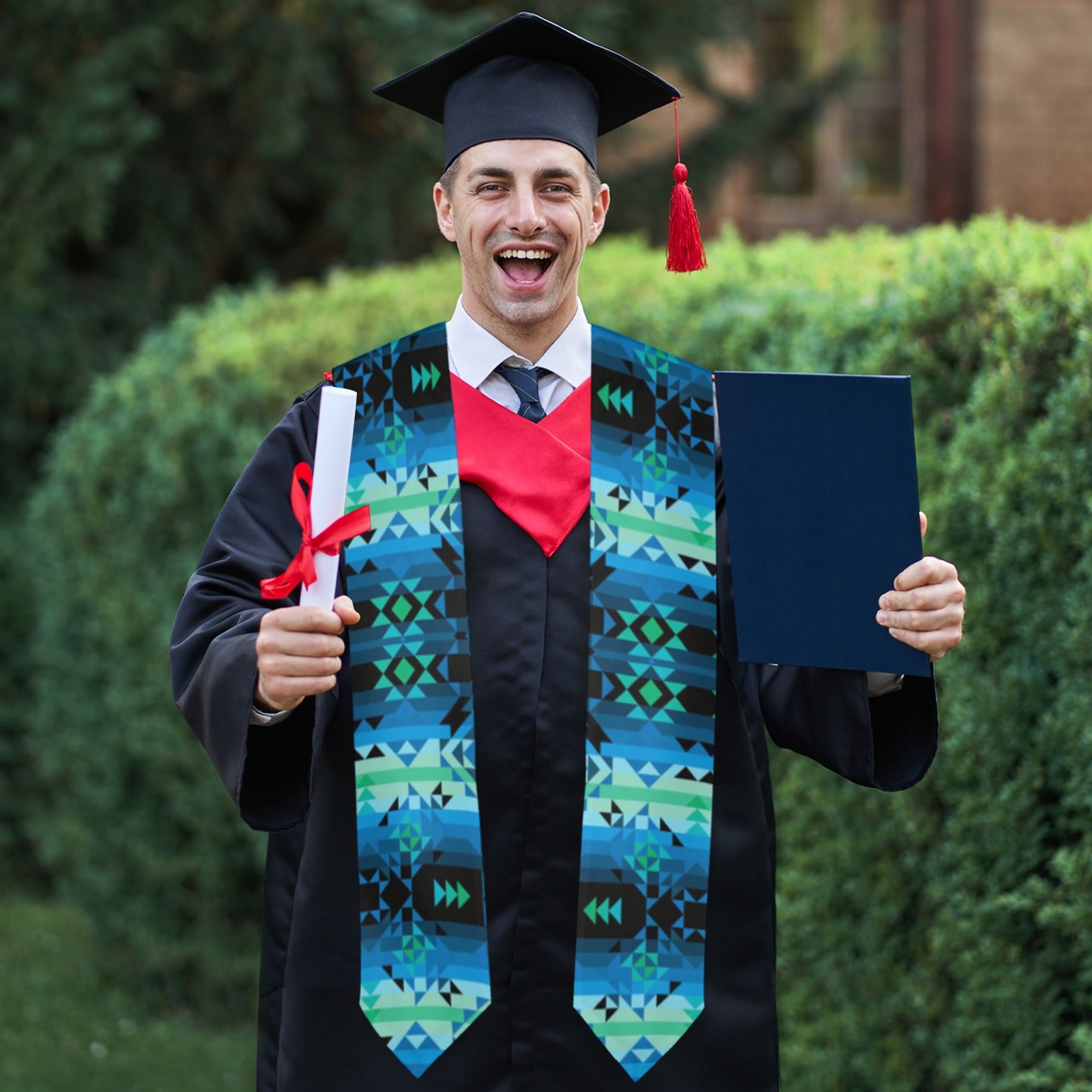 Green Star Graduation Stole