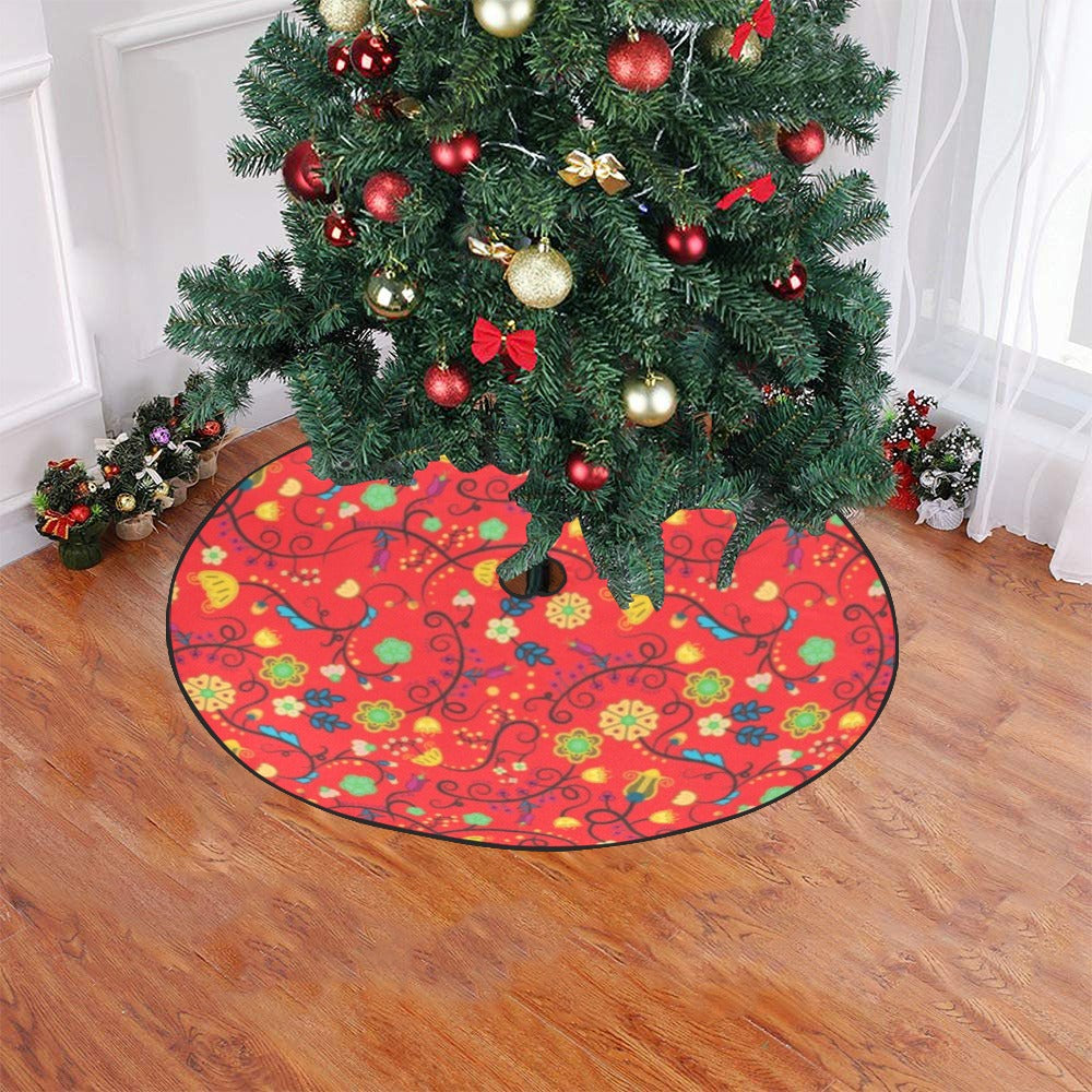 Nipin Blossom Fire Christmas Tree Skirt 47" x 47"