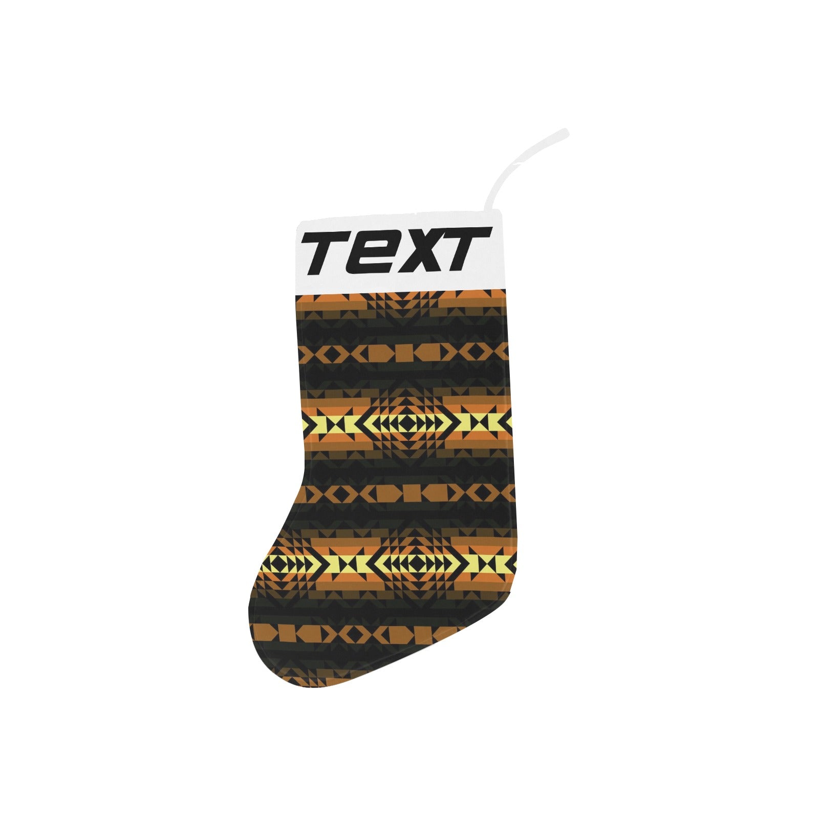 Black Rose Spring Canyon Tan Christmas Stocking (Custom Text on The Top)