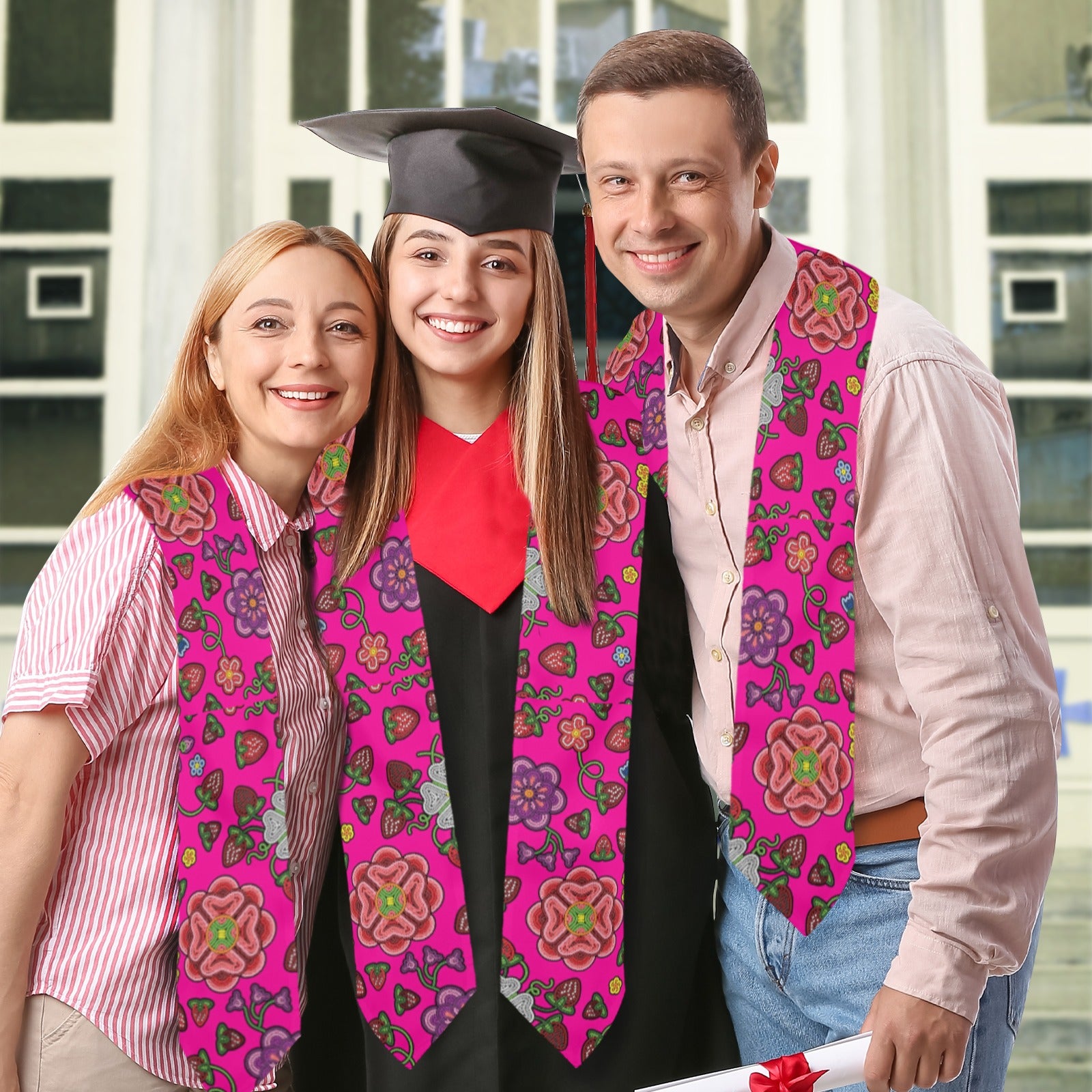 Berry Pop Blush Graduation Stole