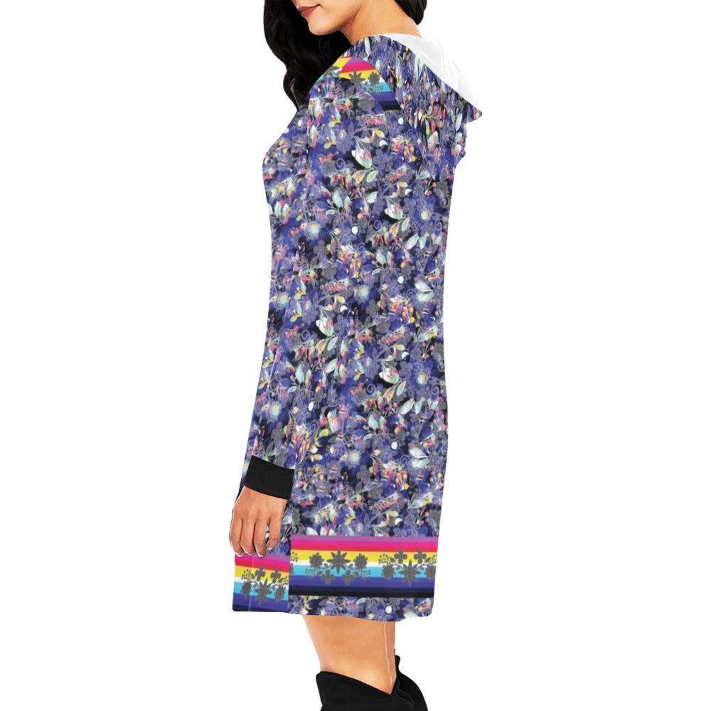 Culture in Nature Blue Hoodie Dress