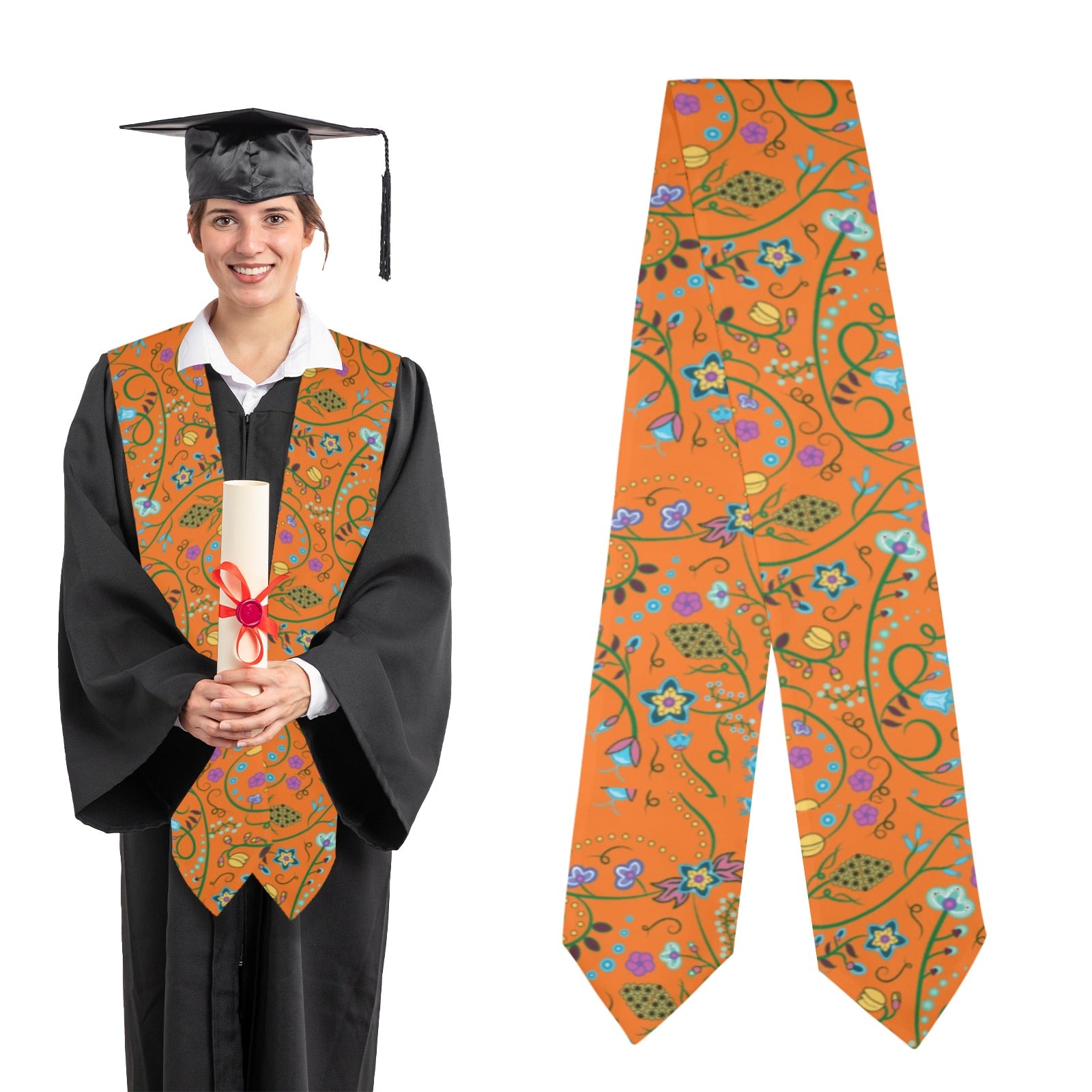 Fresh Fleur Carrot Graduation Stole