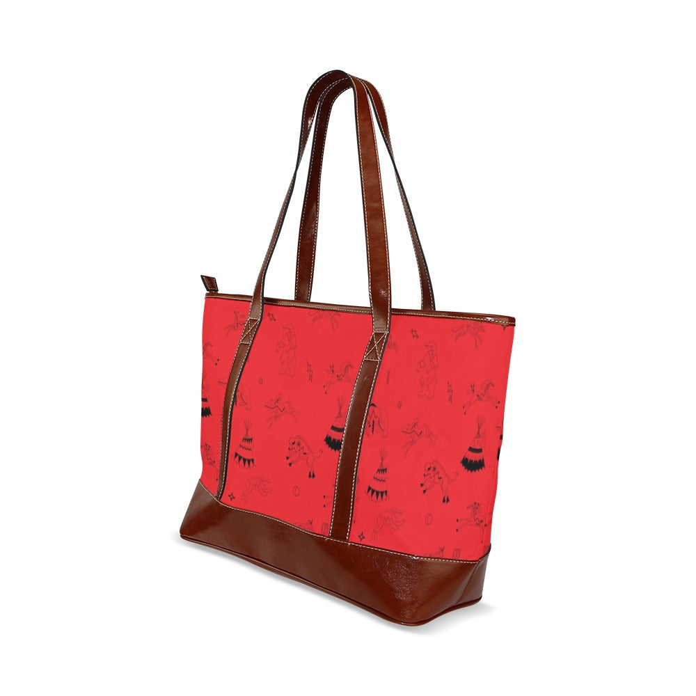 Ledger Dabbles Red Tote Handbag