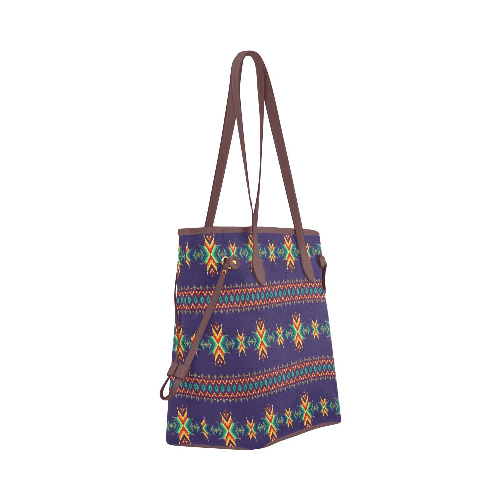 Dreams of Ancestors Indigo Clover Canvas Tote Bag