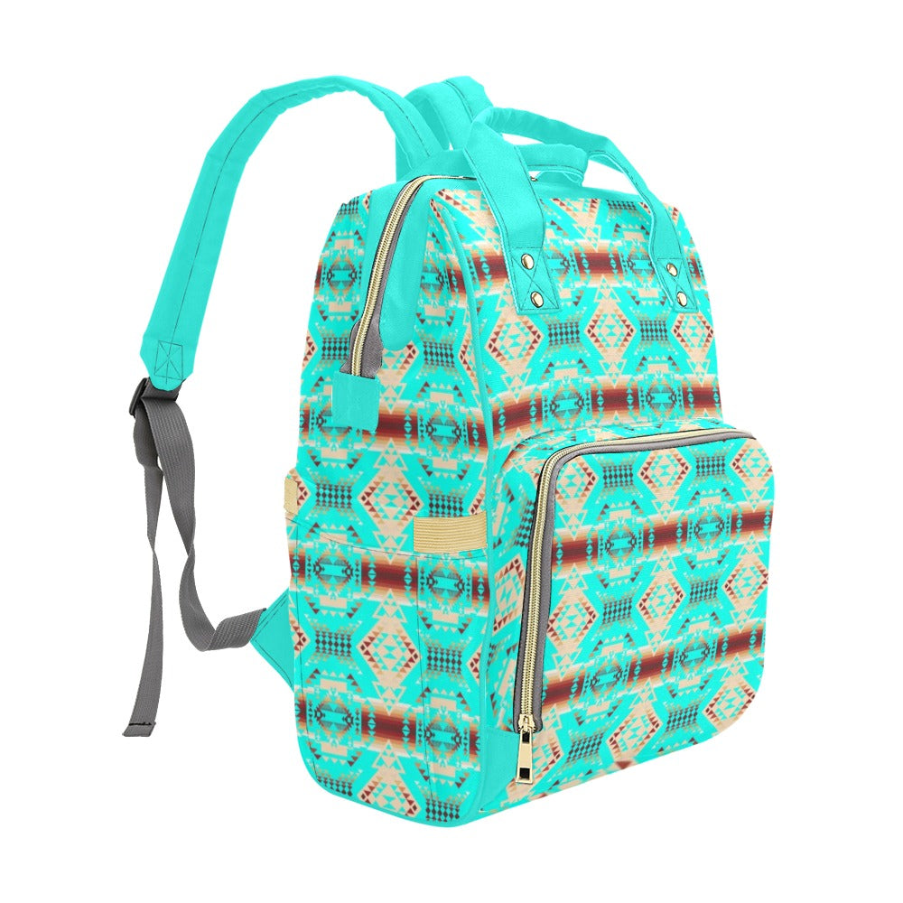 Gathering Earth Turquoise Multi-Function Diaper Backpack/Diaper Bag