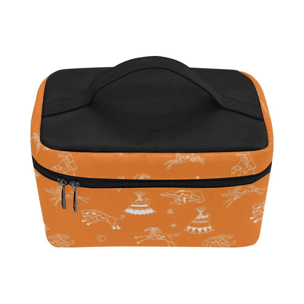 Ledger Dabbles Orange Cosmetic Bag/Large