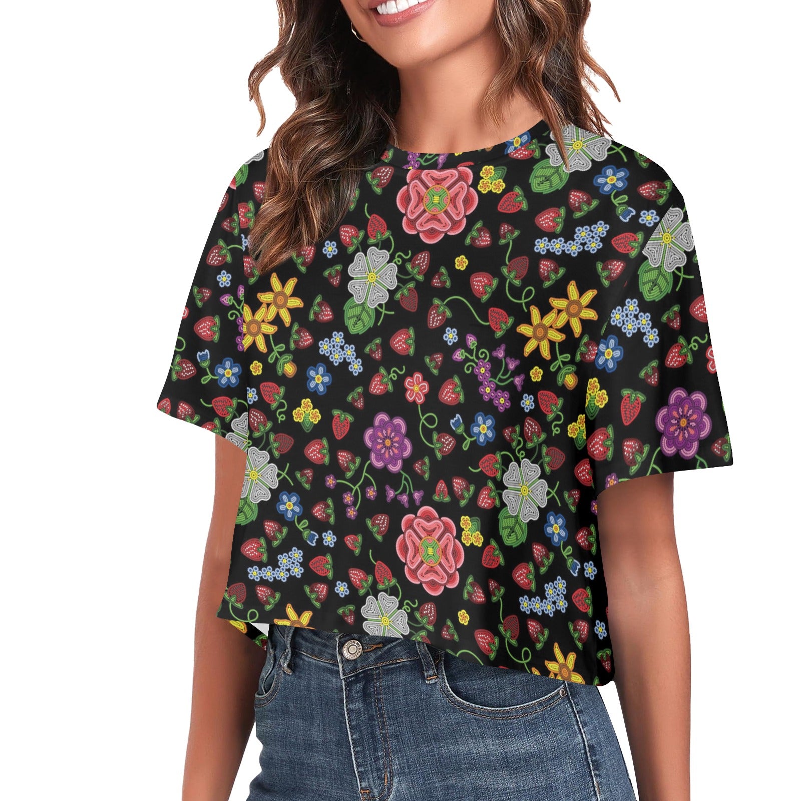 Berry Pop Midnight Women's Cropped T-shirt