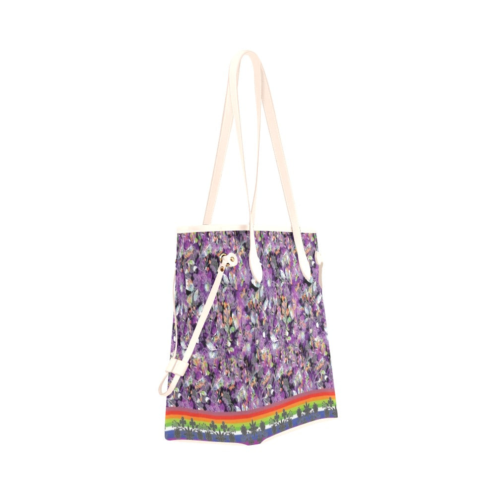 Culture in Nature Purple Clover Canvas Tote Bag