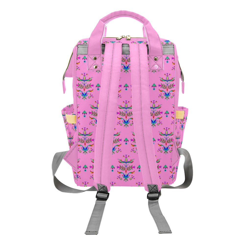 Dakota Damask Cheyenne Pink Multi-Function Diaper Backpack/Diaper Bag