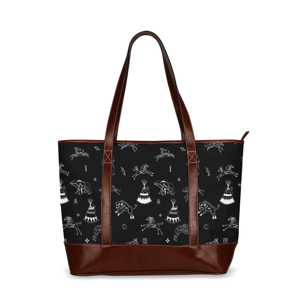 Ledger Dabbles Black Tote Handbag