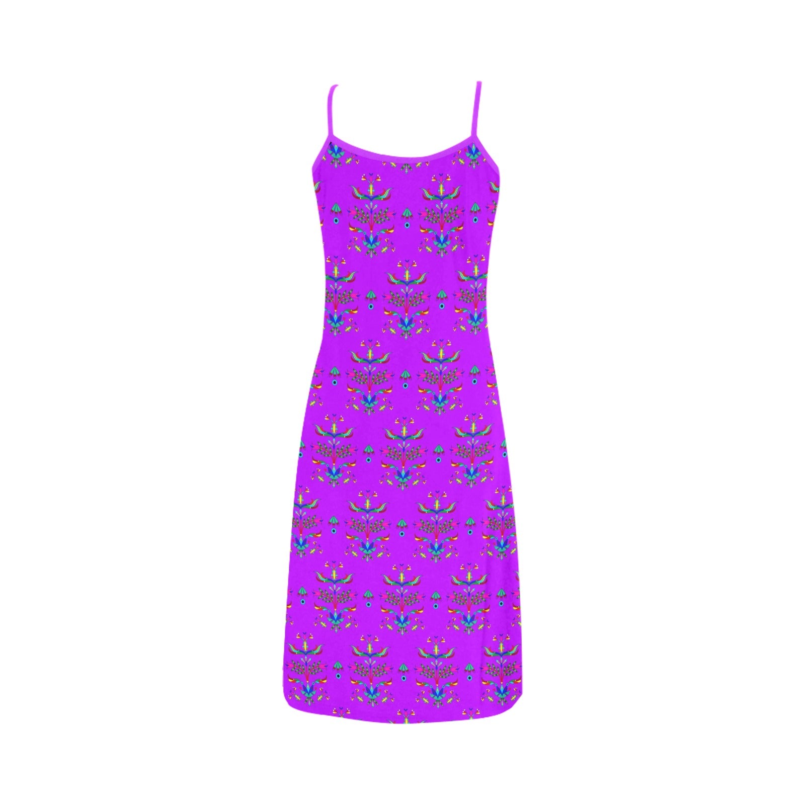 Dakota Damask Purple Alcestis Slip Dress