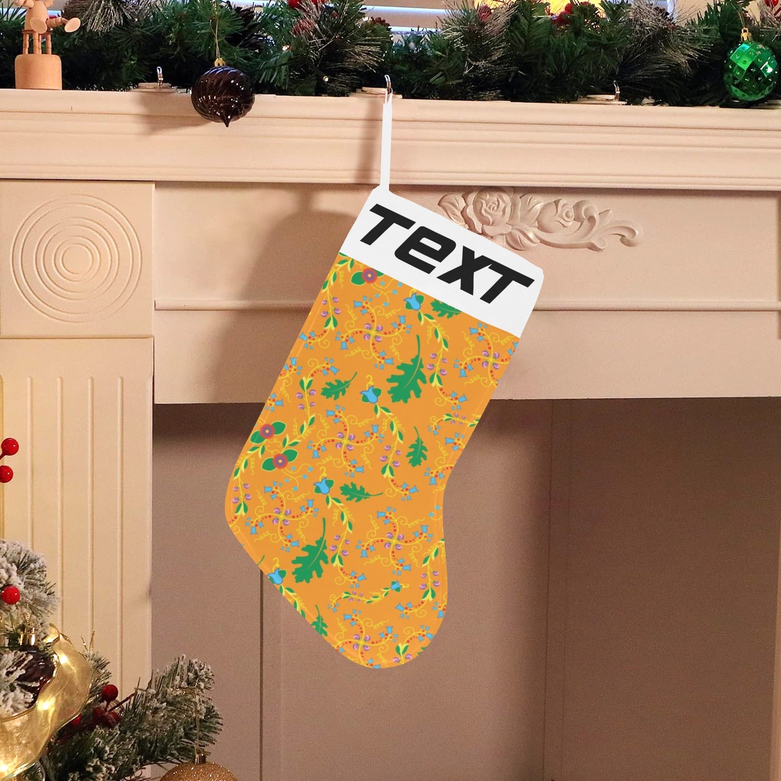 Vine Life Sunshine Christmas Stocking (Custom Text on The Top)