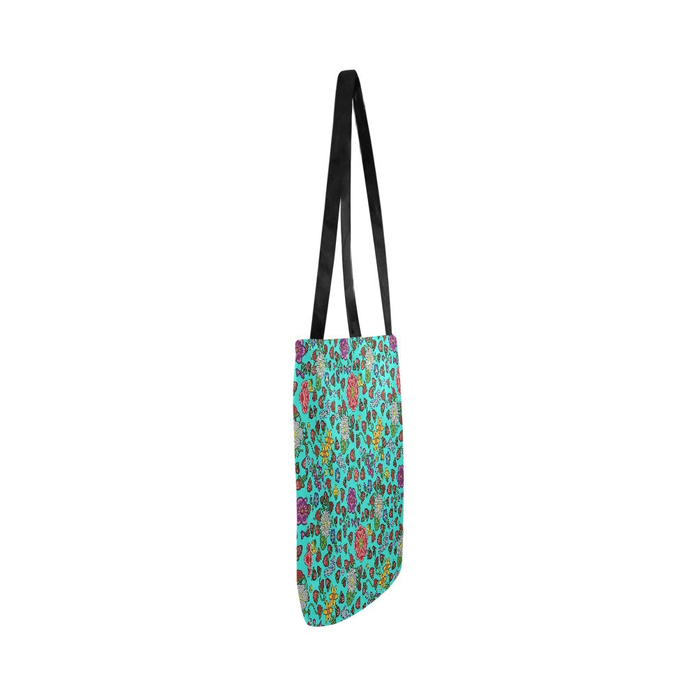 Berry Pop Turquoise Reusable Shopping Bag (Two sides)