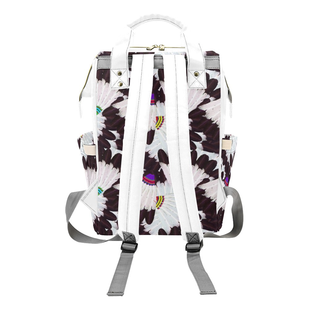 Eagle Feather Fans Multi-Function Diaper Backpack/Diaper Bag