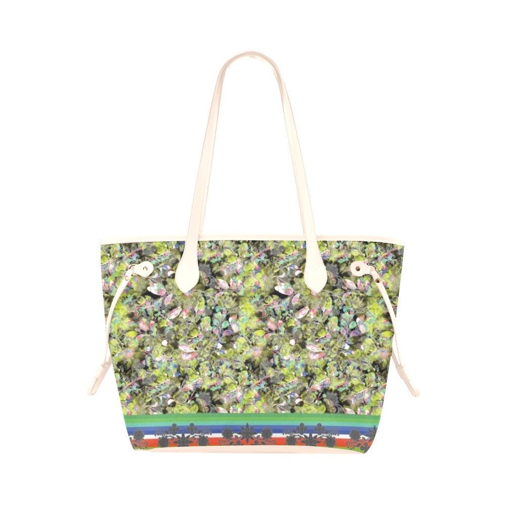 Culture in Nature Green Leaf Clover Canvas Tote Bag