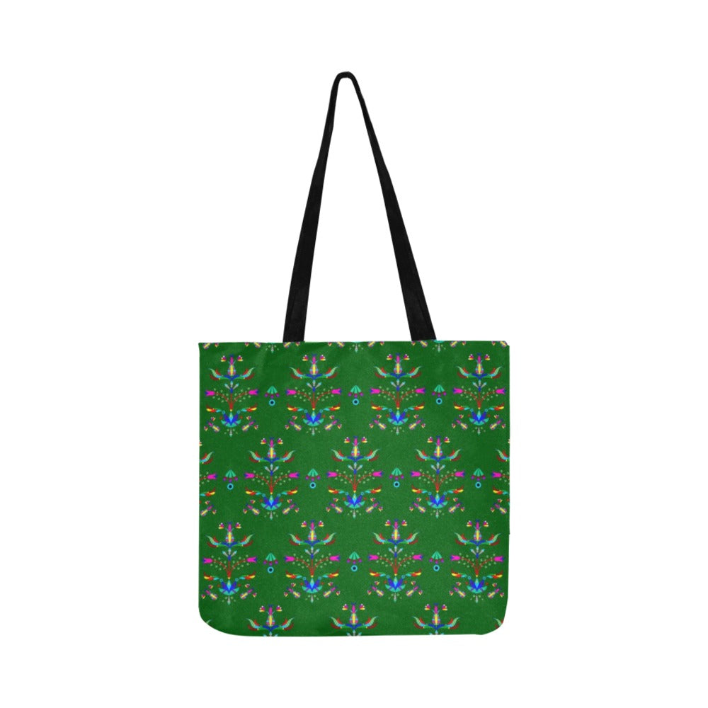 Dakota Damask Green Reusable Shopping Bag (Two sides)