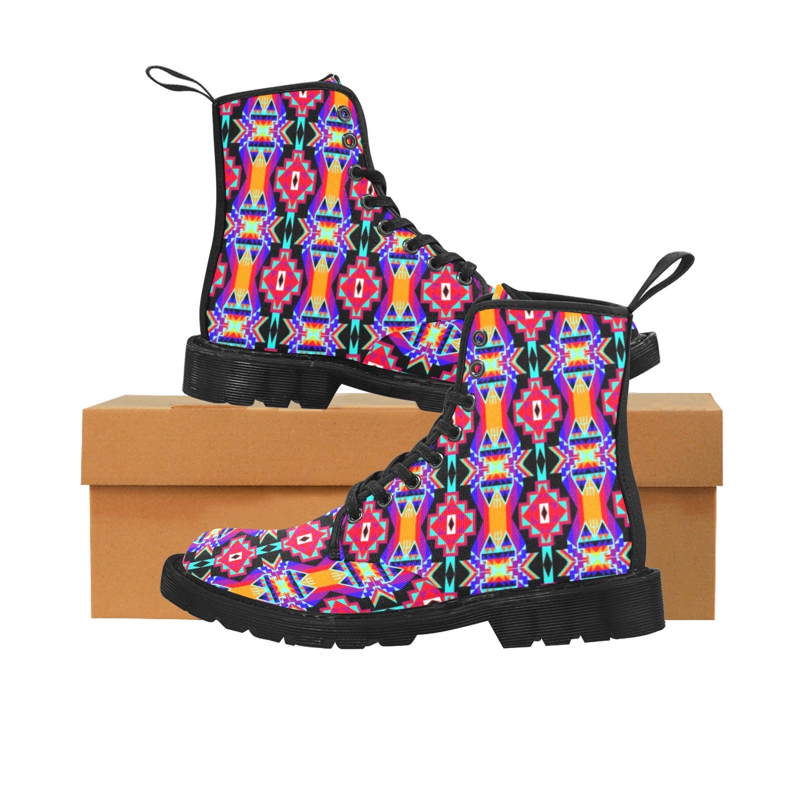 Fancy Bustle Boots for Women (Black)