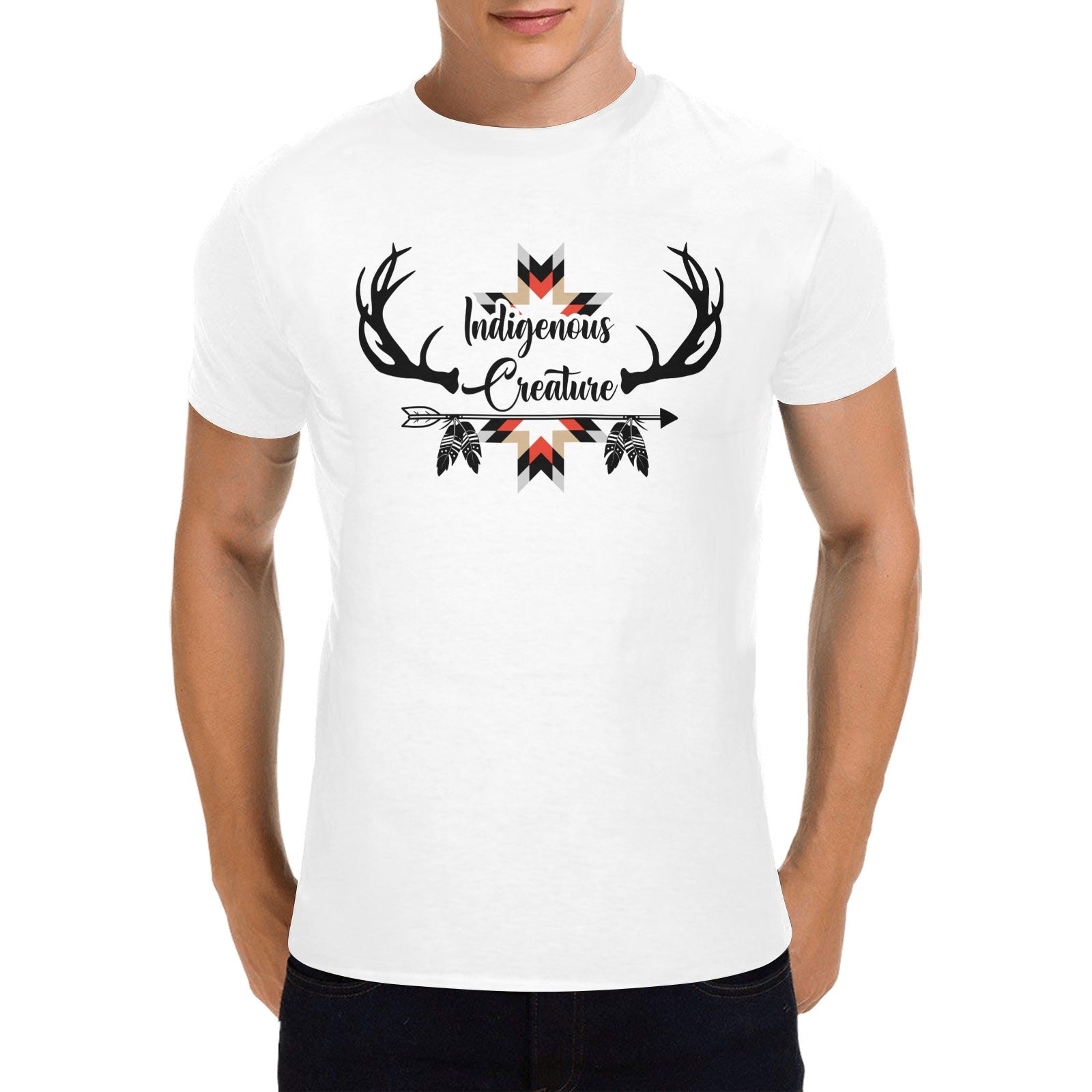 Indigenous creature shirt Classic Men's T-Shirt (White)