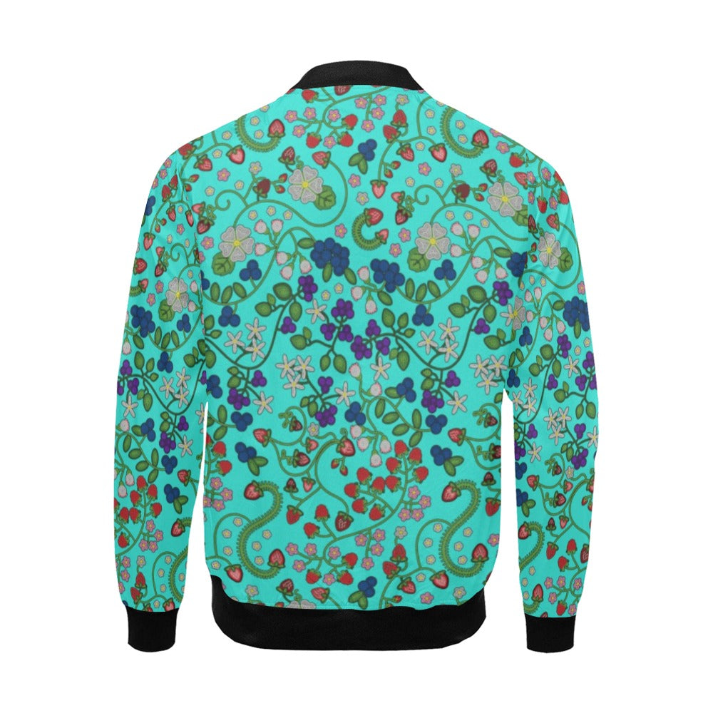 Grandmother Stories Turquoise All Over Print Bomber Jacket for Men