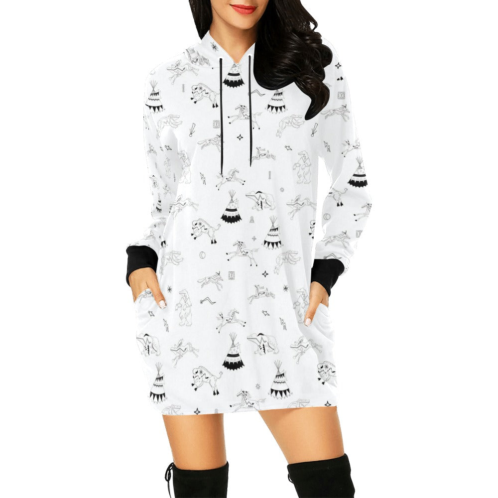 Hoodie dress clearance white