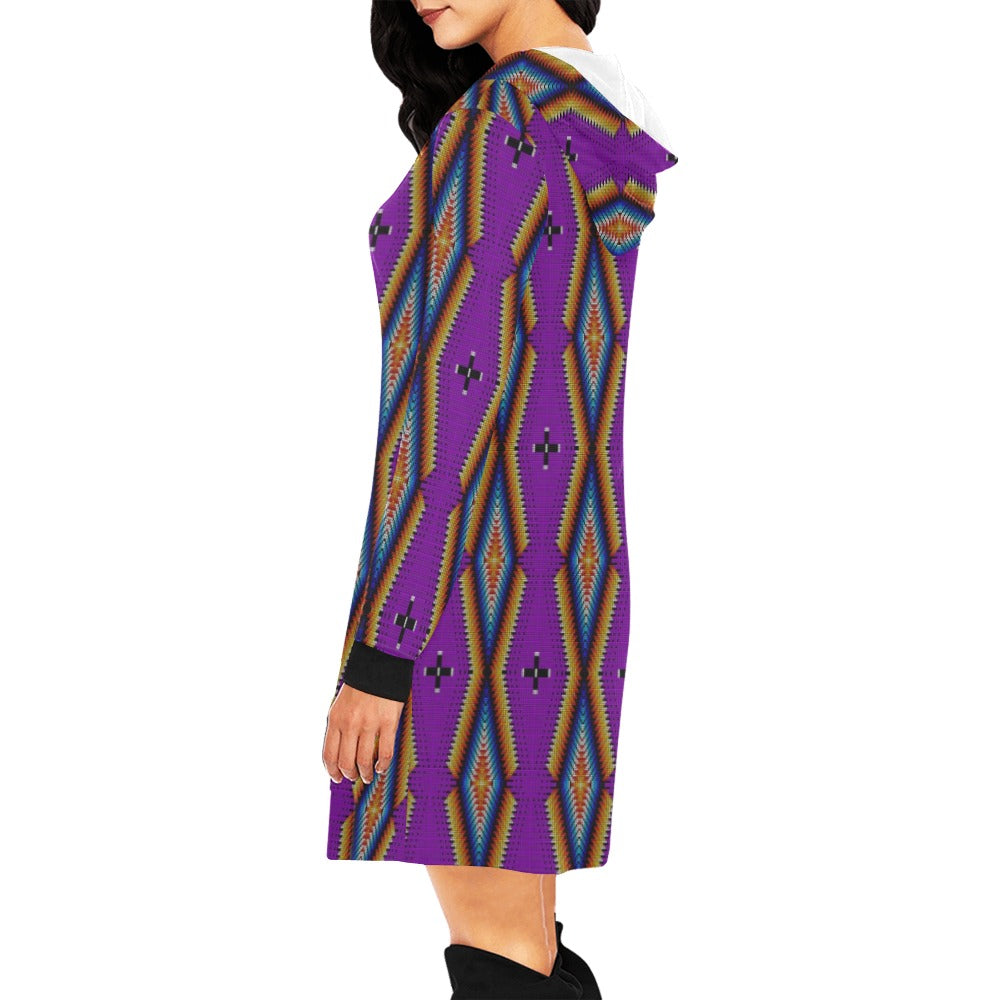 Diamond in the Bluff Purple Hoodie Dress