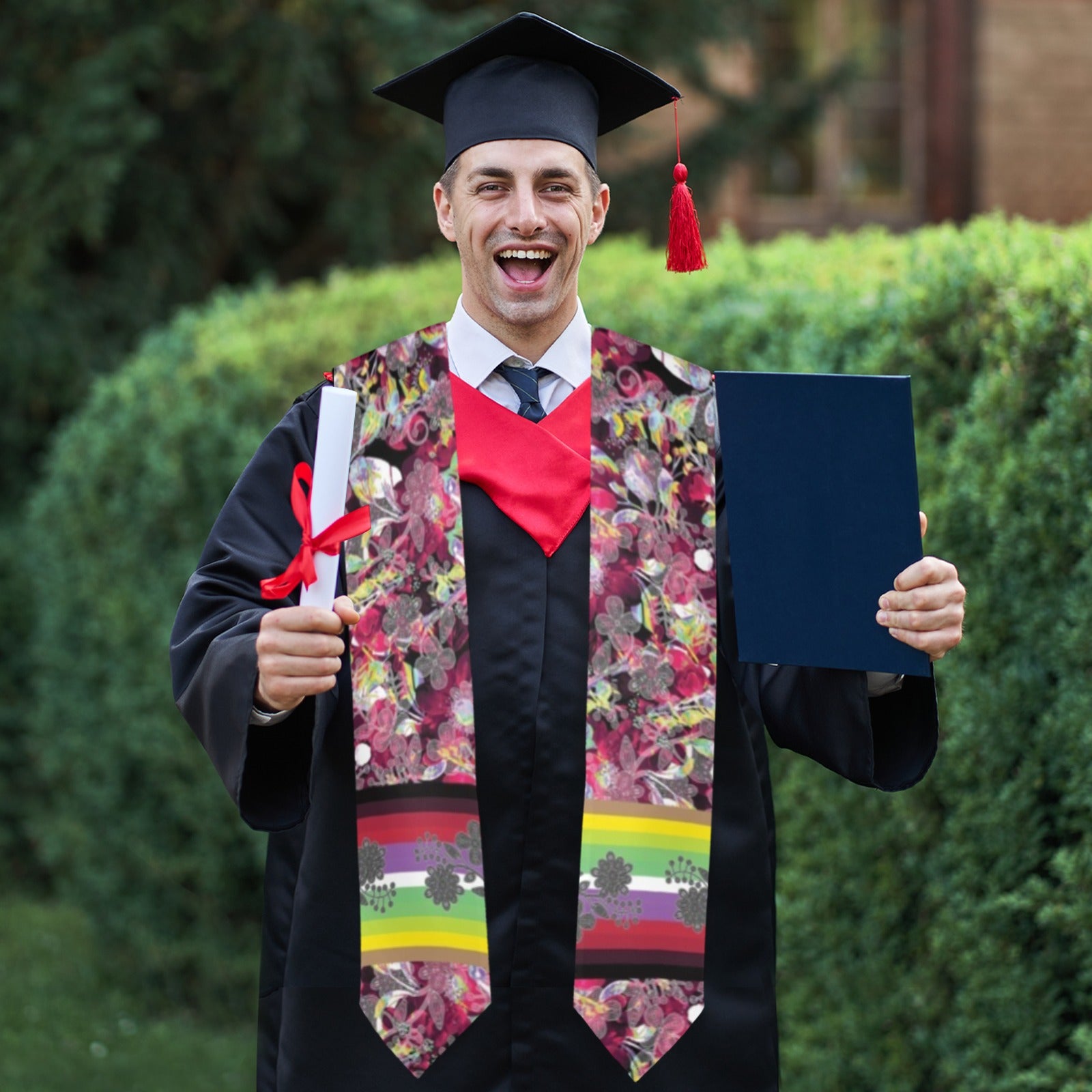 Culture in Nature Maroon Graduation Stole