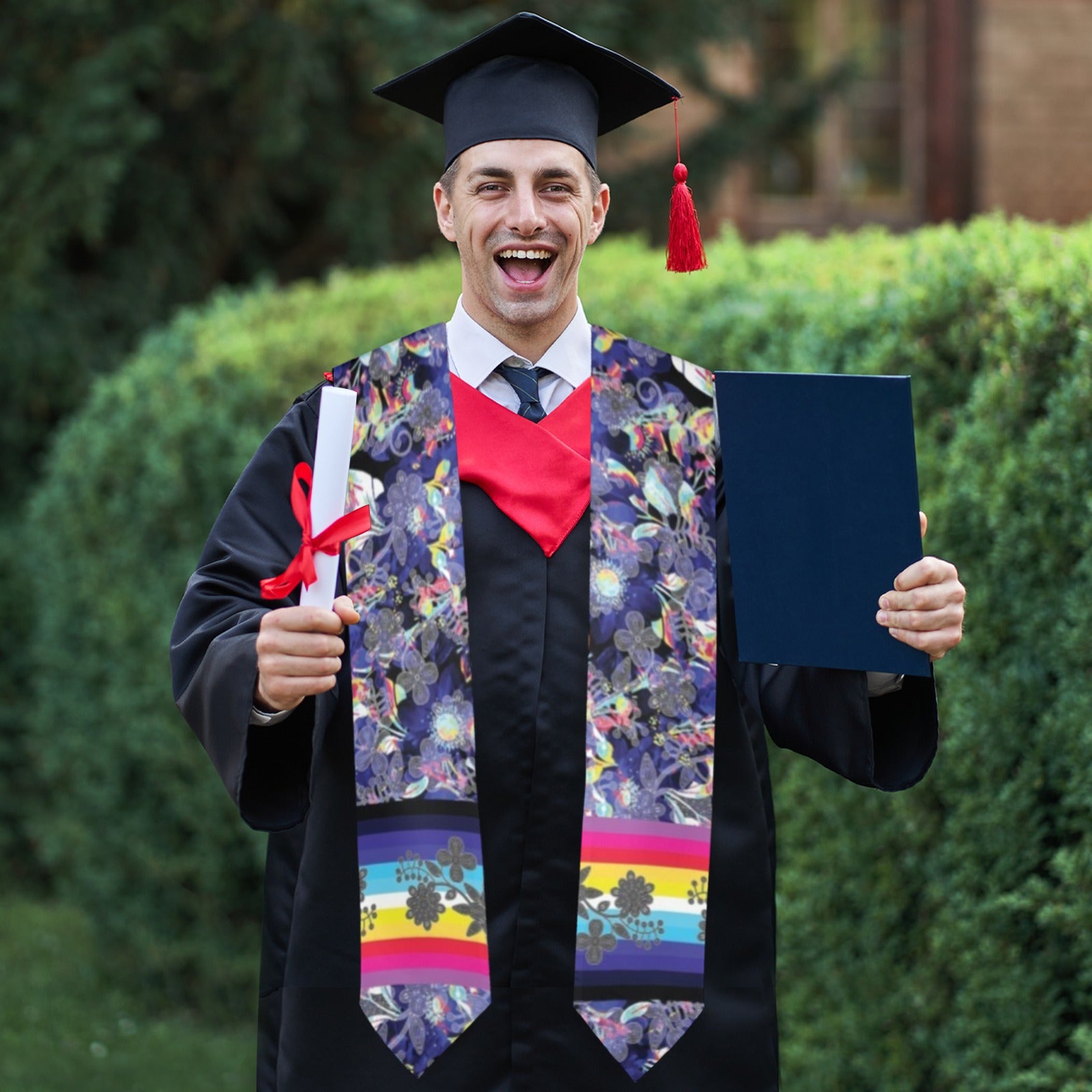 Culture in Nature Blue Graduation Stole