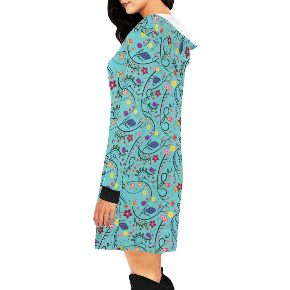 Fresh Fleur Sky Hoodie Dress