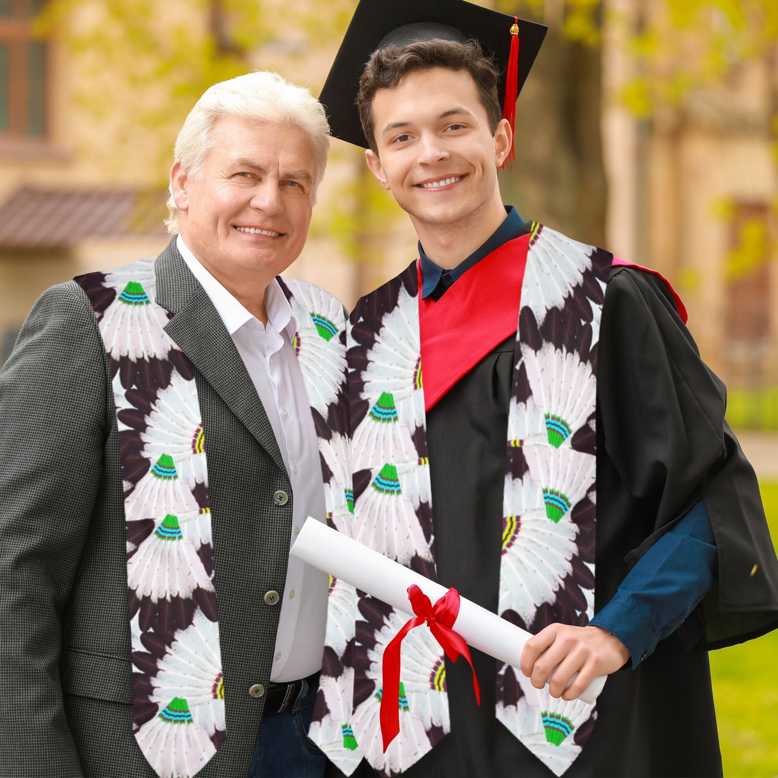 Eagle Feather Fans Graduation Stole