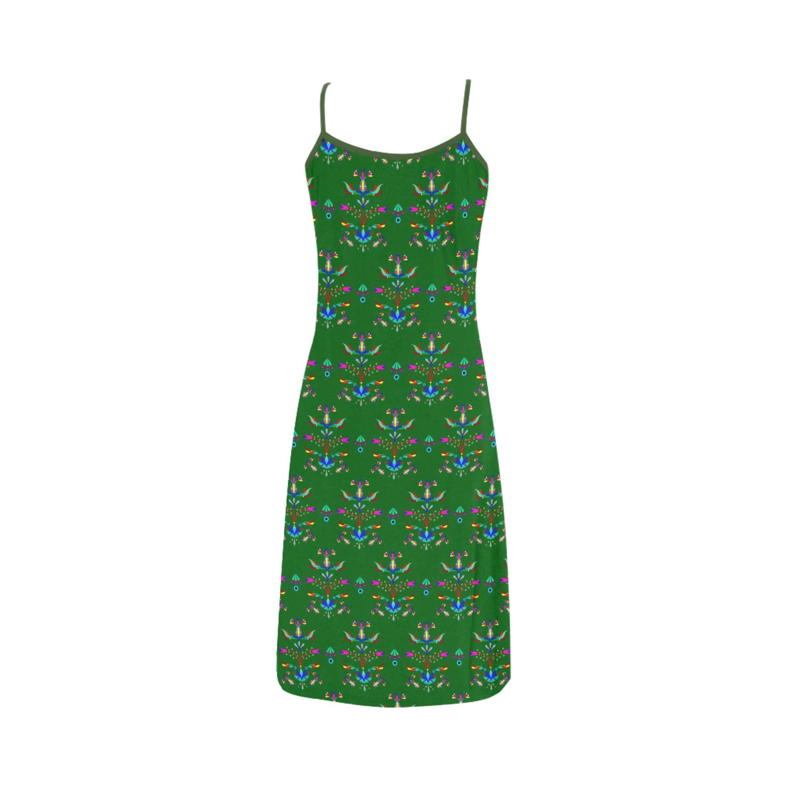 Dakota Damask Green Alcestis Slip Dress