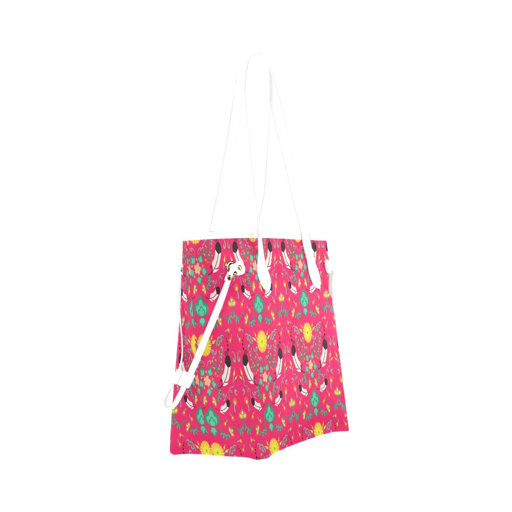 New Growth Pink Clover Canvas Tote Bag