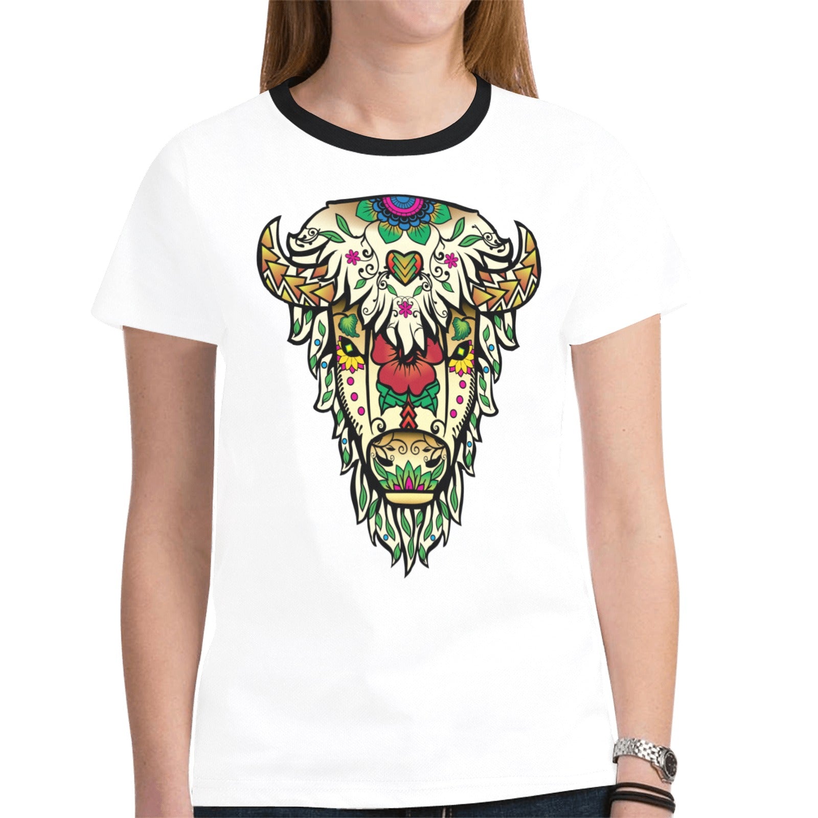 Buffalo Spirit Guide (White) T-shirt for Women