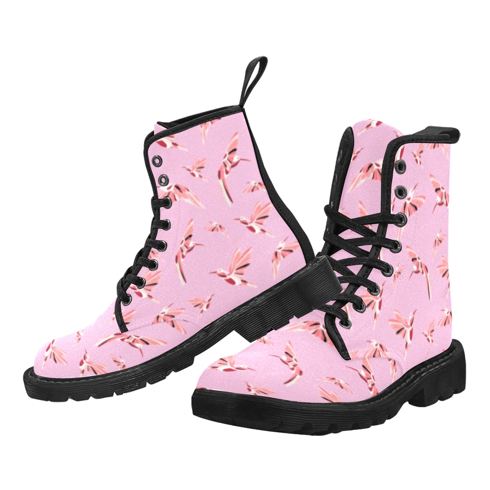 Strawberry Pink Boots for Men (Black)