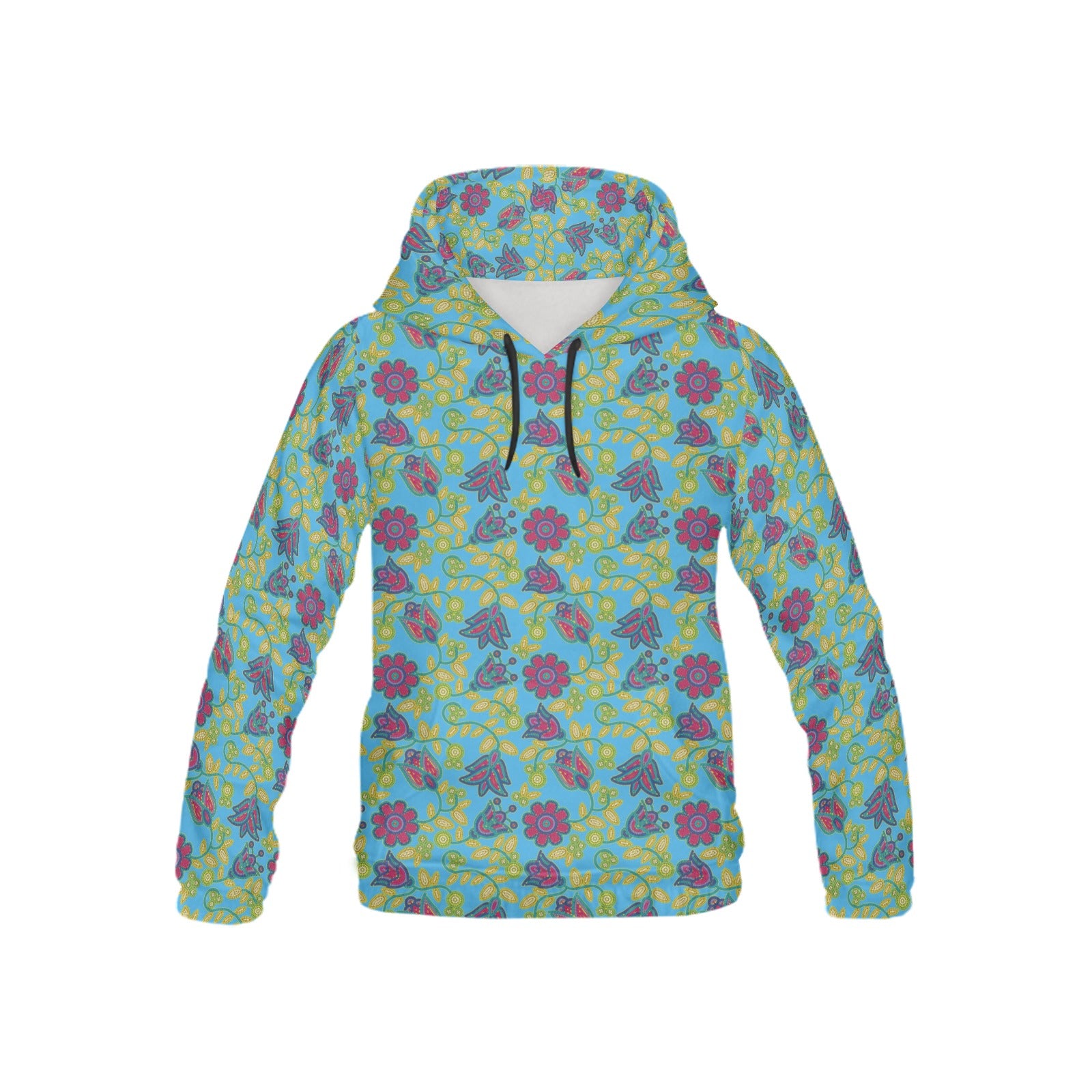 Beaded Nouveau Lime Hoodie for Kid (USA Size) (Model H13)