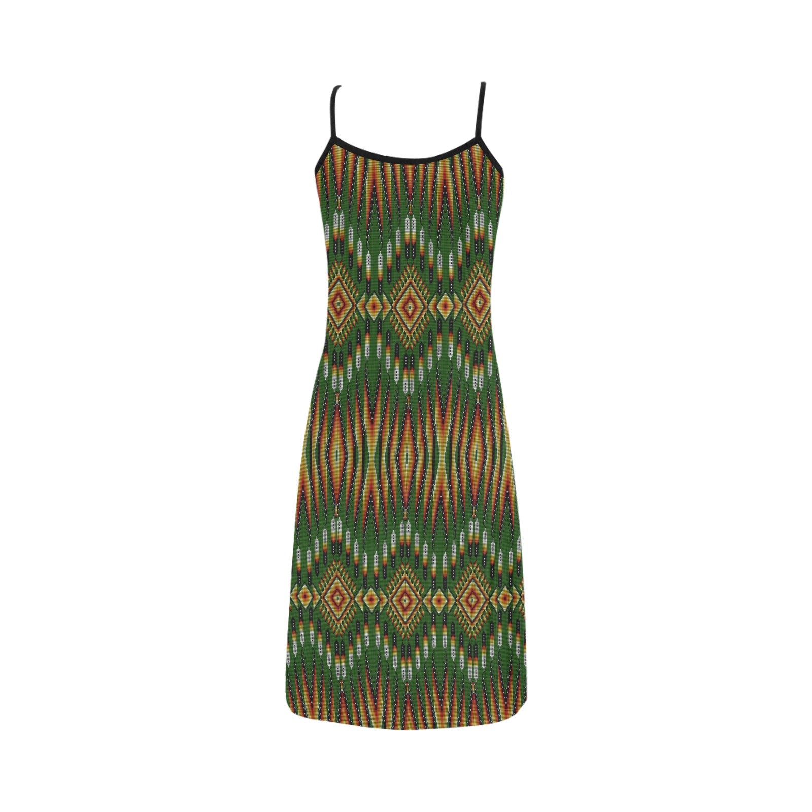 Fire Feather Green Alcestis Slip Dress