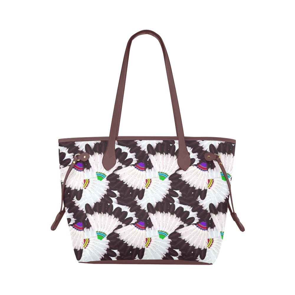 Eagle Feather Fans Clover Canvas Tote Bag